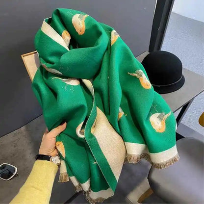 Cozy Animal Print Blanket Scarf Women Warm Pashmina Shawl Winter Wrap 🧣