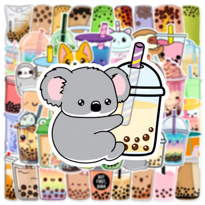 Kawaii Bubble Tea Animal Stickers ☕🐾 | Cute Decals for DIY & Decor ✨🎨