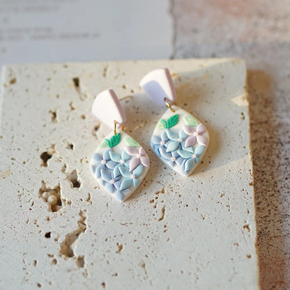 Whimsical Floral Dangle Earrings Sets In Polymer Clay For Women Beachwear 💐✨