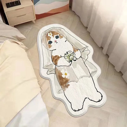Kawaii Cat Anti-Slip Soft Rug 🐾✨ Cute Cartoon Floor Mat for Cozy Bedrooms & Playful Spaces