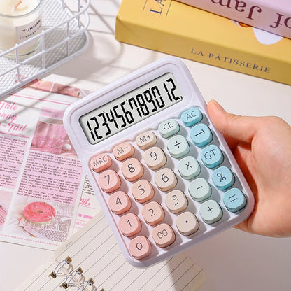 Kawaii Dual Power Calculator 🌈✨ | 12-Digit Fun for Home, School & Office 📚🖥️ | Adorable Accounting Buddy! 💖