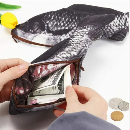 Fish Shaped Pencil Case Novelty Bag Coin Purse Cute Office Gift 🐟🎀