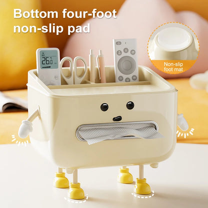 Kawaii Chic Multi-Function Remote Control Organizer 💖✨ - Stylish Paper Towel Box for Modern Homes 🏡🧸