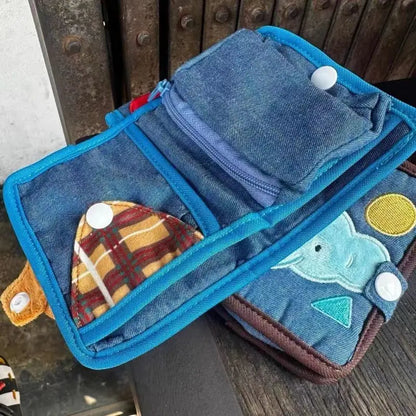 Cute Canvas Wallet With Zipper Denim Corduroy Card Holder Cartoon 👜✨
