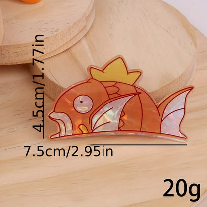 Carp King Pocket Monster Hair Clip Claw Cartoon Charm 🐟✨