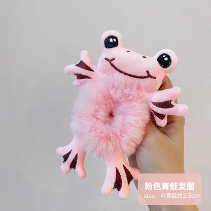 Kawaii Cute Cartoon Animal Hair Ties 🐾✨ - Adorable Plush Headbands for Kids, Safe & Stylish Hair Accessories!