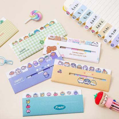 🍉🍓 120 PCS Cute & Colorful Cartoon Fruit & Flower Sticky Notes - Perfect for Fun Page Marking & Creative Organization! 🌼🍍