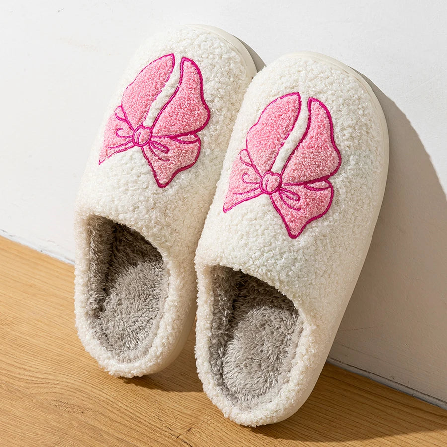 Kawaii Cozy Bow Slippers 🥰✨ | Soft Cotton Indoor Winter Shoes for Ultimate Comfort 🌟