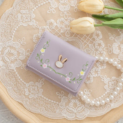Adorable Bunny Wallet 🐰✨ | Fun Folding Coin & Card Holder for Students! 💖💳