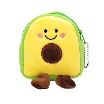 🥑💚 Cute Avocado Coin Pouch & Cuddly Keychain - Perfect for Storing Headphones, Lipstick & More! 🎧💄✨ - Pixie Quill