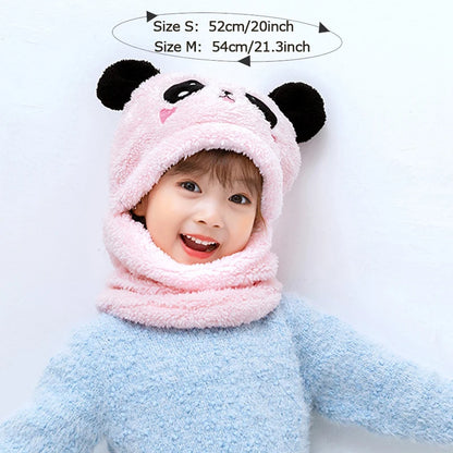 Kawaii Cozy Cartoon Scarf & Hat Set for Kids 🧢❄️ | Adorable Double Layer Wool Warmth for Boys & Girls 🌈💖