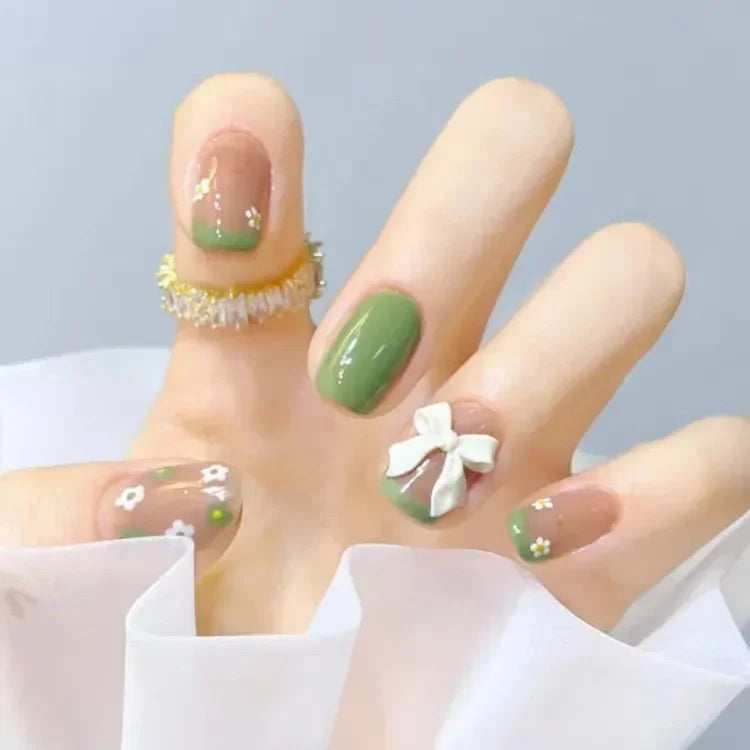 Cute Kawaii Bunny Press-On Nails 🐰✨ | 24 Pcs Full Coverage Acrylic Nail Art Set 🎨 | Reusable & Adorable Fake Nails with Tools! 💅🌸