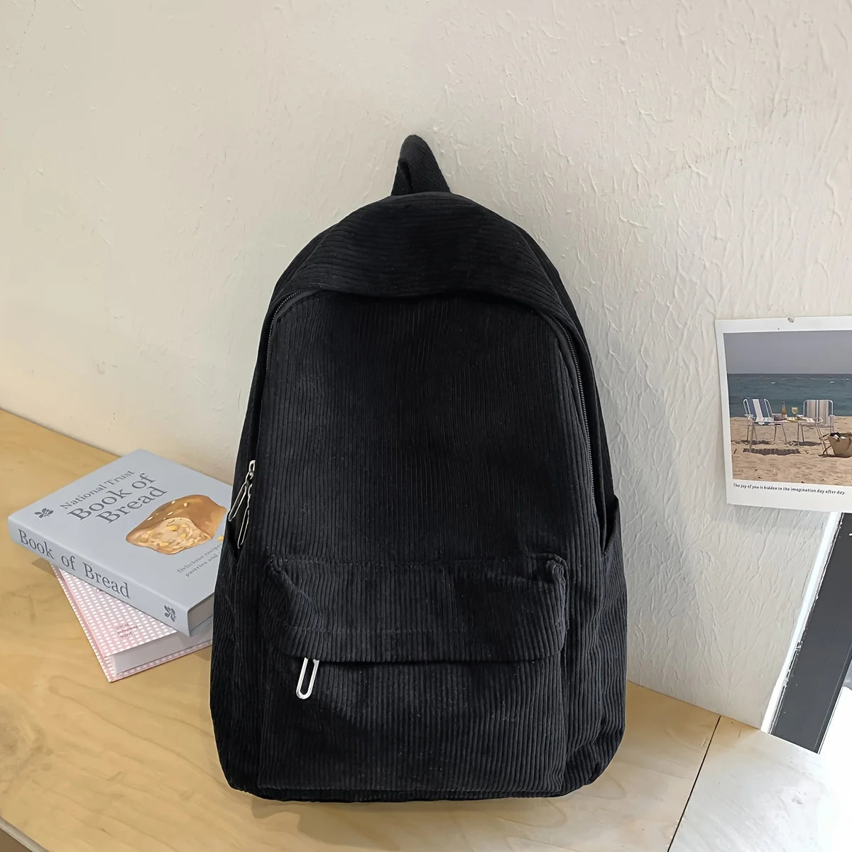 🎒 Cozy Corduroy Cutie: Japanese-Inspired Backpack for School Adventures! 🌟 - Pixie Quill