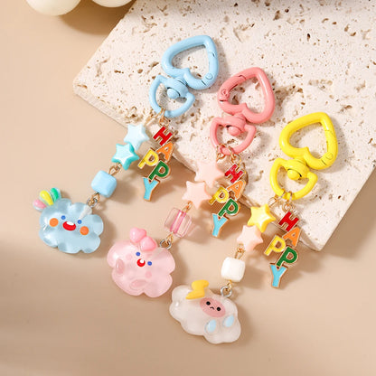Charming Clouds Keychain Charm For Bags And Gifts With Resin Stars 🌟☁️