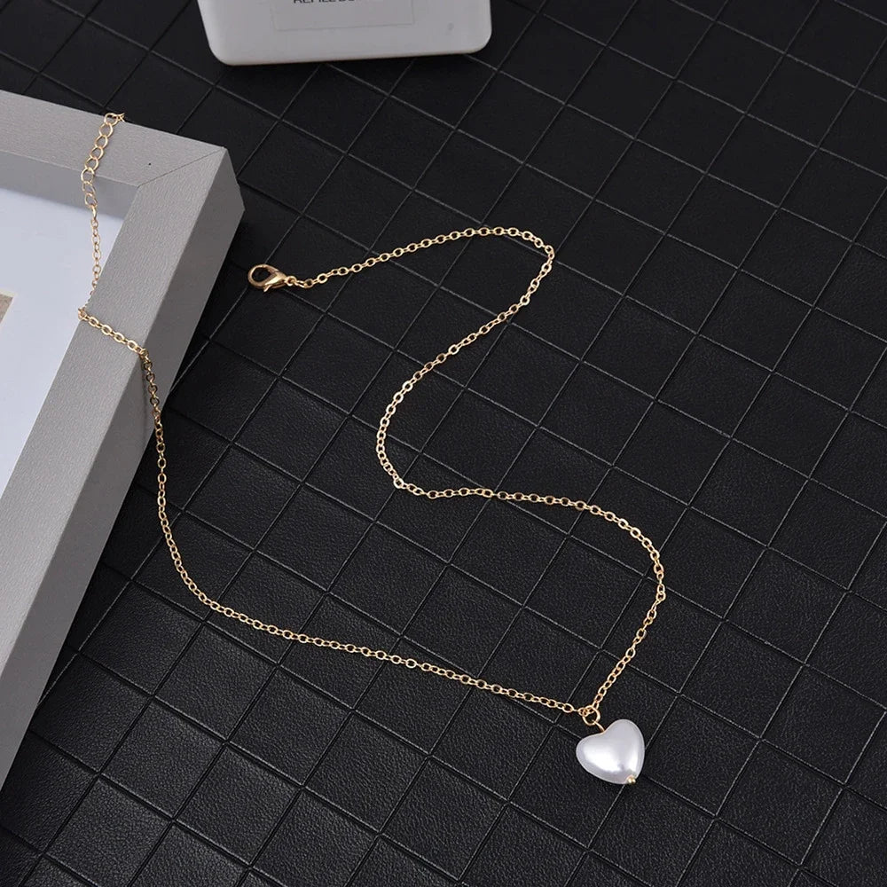 Kawaii Kpop Pearl Choker Necklace 🌟✨ Double Layered Charm for Trendy Girls 🎀💕 Perfect Gift for Parties & Special Occasions!