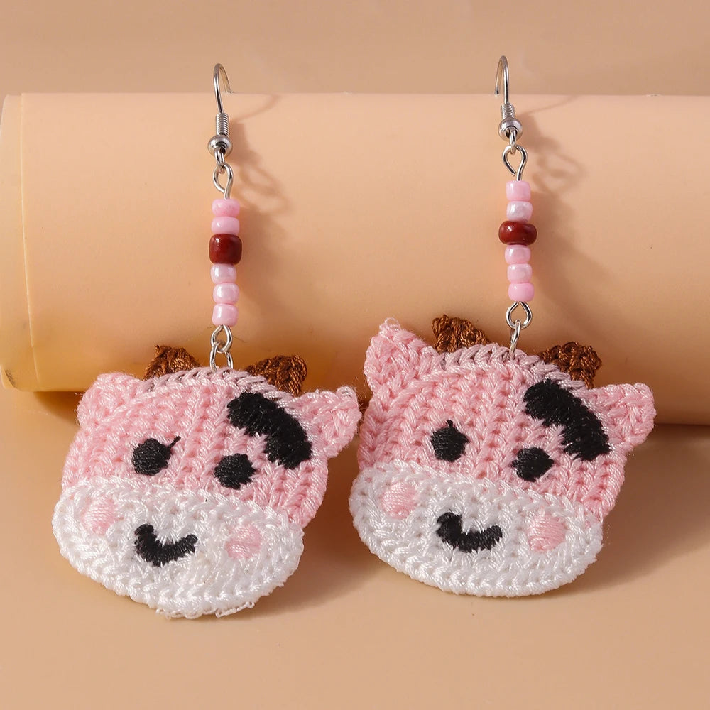 Whimsical Christmas Elk Earrings For Women And Girls Handmade Dangle Jewelry 🦌🎄