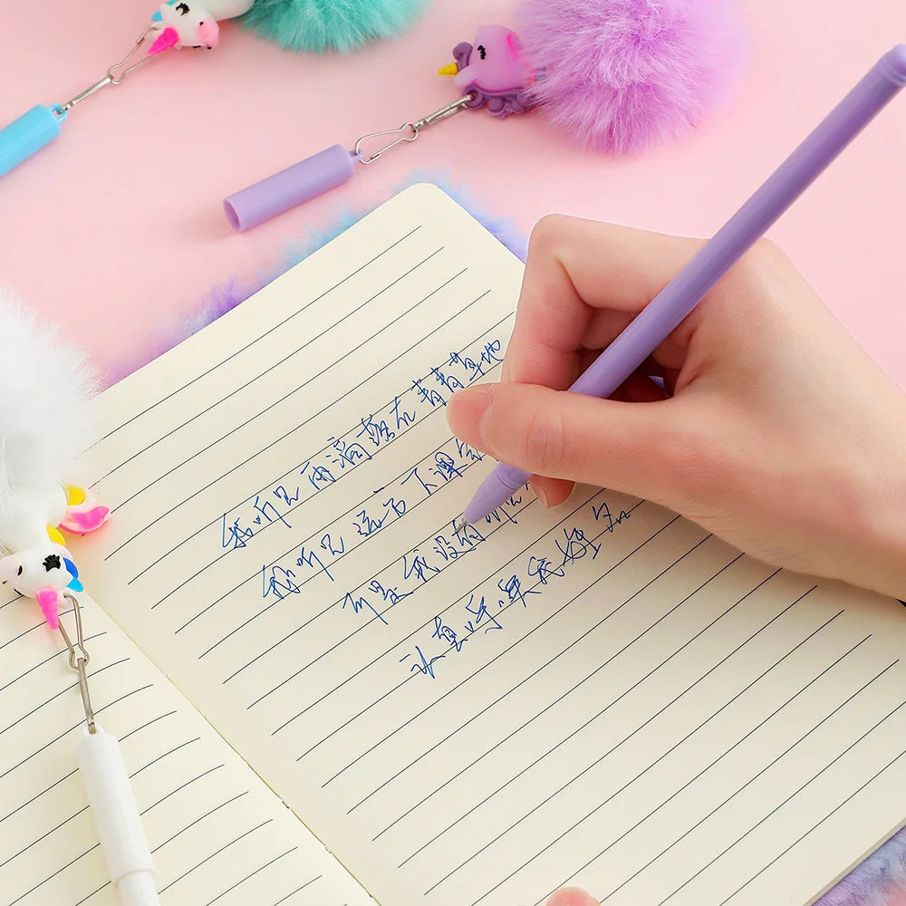 Kawaii Unicorn Cartoon Pens ✨🎀 | Set of 2 Fun & Playful Writing Tools for Kids! 🦄🖊️ Perfect Kindergarten Gift!