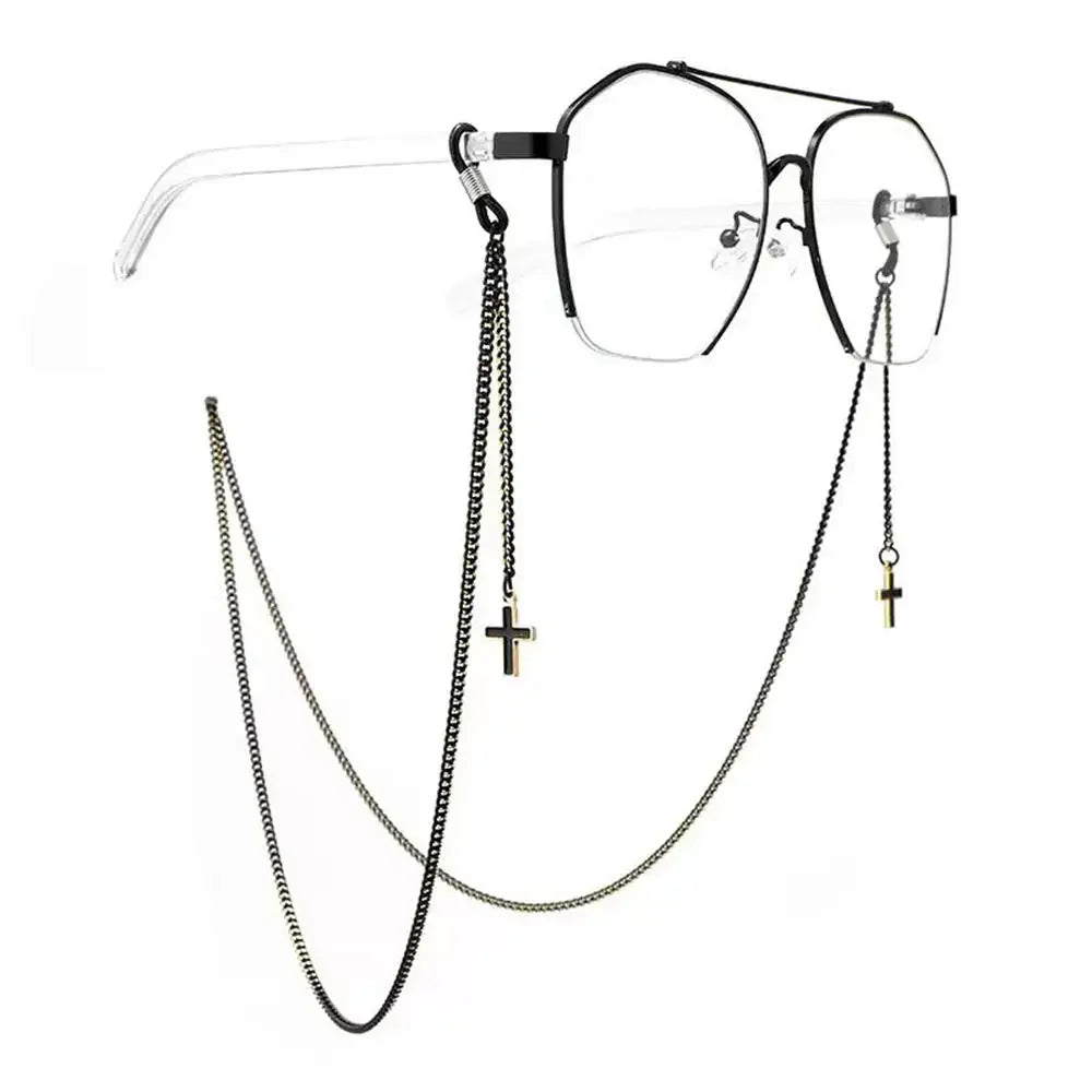 Kawaii Round Glasses with Sakura Chain 🌸✨ Cute Retro Eyewear for Cosplay & Daily Wear 👓💖