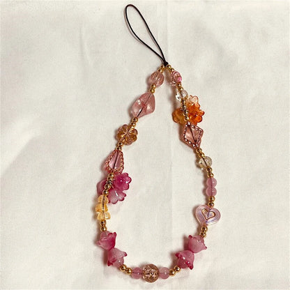 Vintage Bead Bracelet Wrist Strap Phone Case Keychain Bag Pendant ✨📱