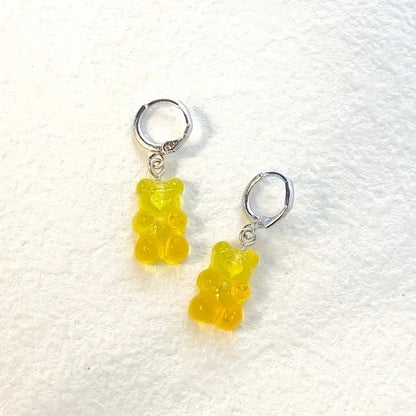 🌈 Sweet Rainbow Bear Dangle Earrings 🍬✨ Cute Acrylic Drop Jewelry for Trendy Girls! 🐻💖