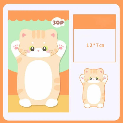 Adorable Kawaii Cat Sticky Notes 🐾 | 30 Sheets Memo Pad for School & Office 🎨 | Cute Stationery Gift & Bookmark 🌟