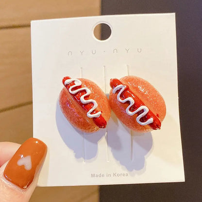 Kawaii Egg Tart Duckbill Clips 🐥🍰 | Adorable Simulated Food Hairpins for Kids & Girls 💖✨