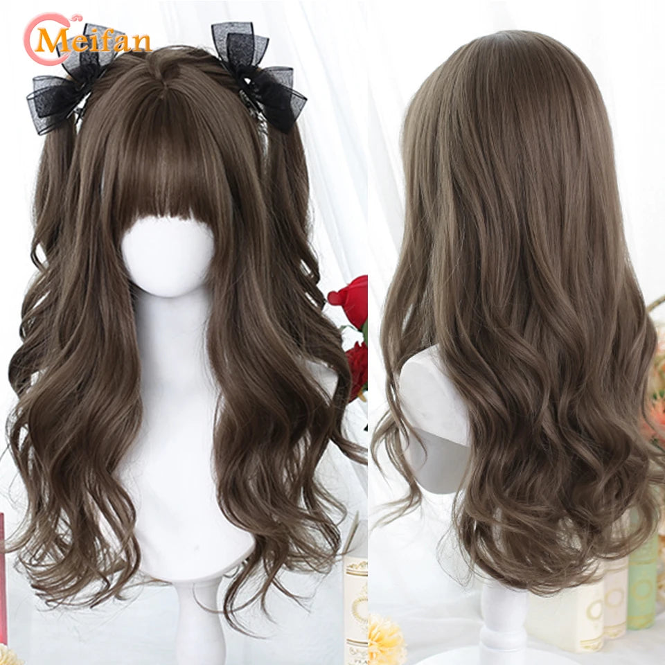Kawaii Ombre Pink & Blonde Long Straight Wig 🎀✨ - Cute Lolita Cosplay Hair for Parties & Halloween! 🌸🖤
