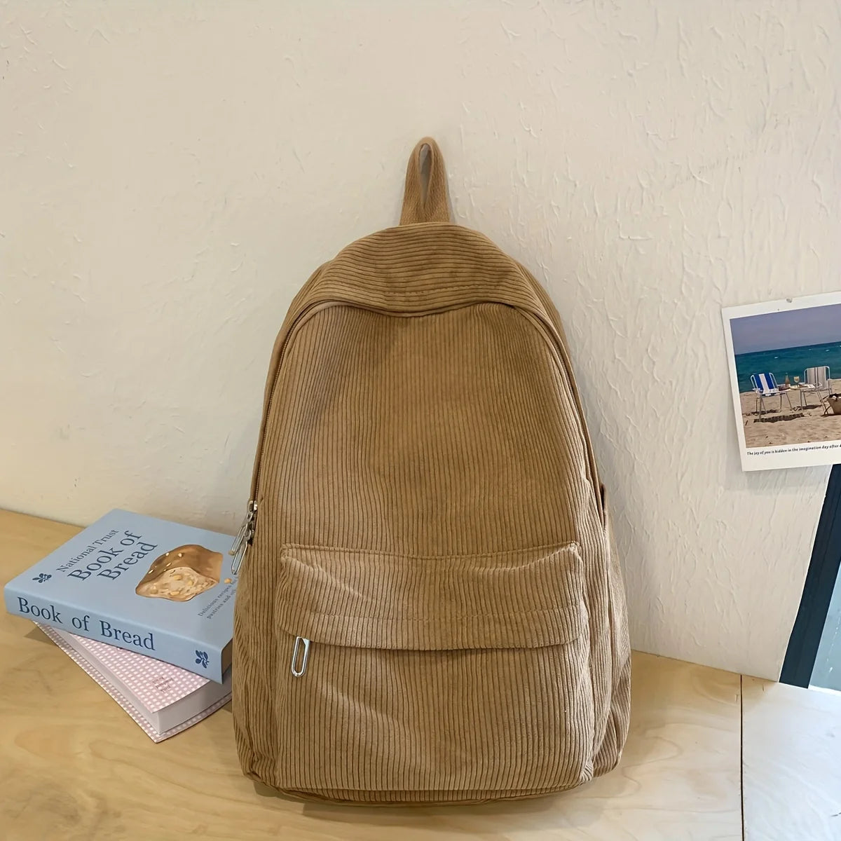 🎒 Cozy Corduroy Cutie: Japanese-Inspired Backpack for School Adventures! 🌟 - Pixie Quill