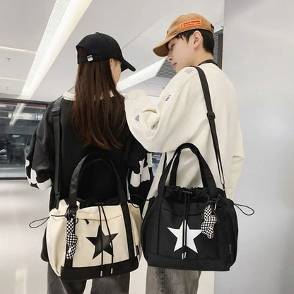 Kawaii Starry Adventure Nylon Crossbody Tote Bag ✨🌟