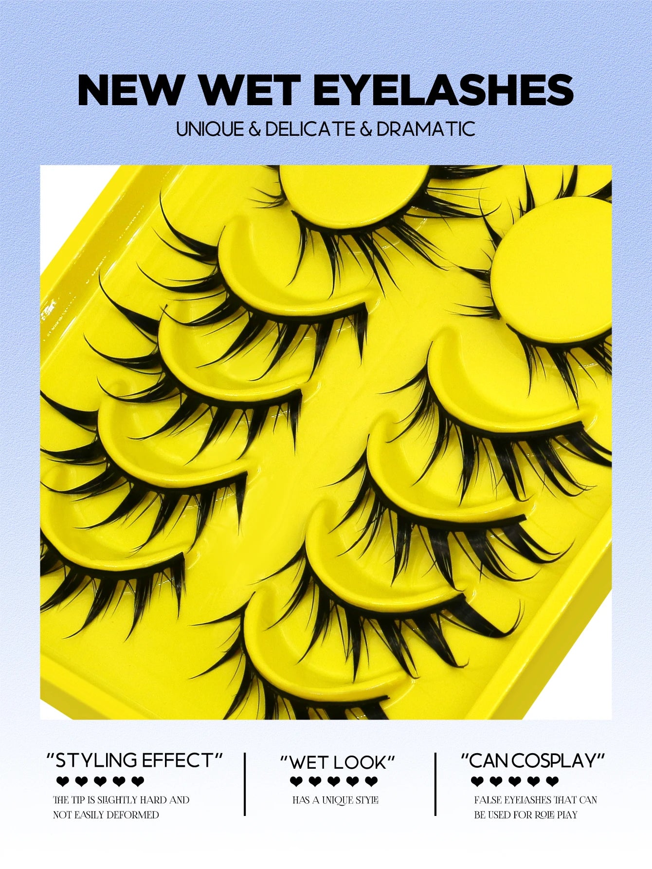 Cat Eye Lashes Manga Style 3D Faux Mink Lashes Winged Wispy Cross Natural Elongated Look 😺✨