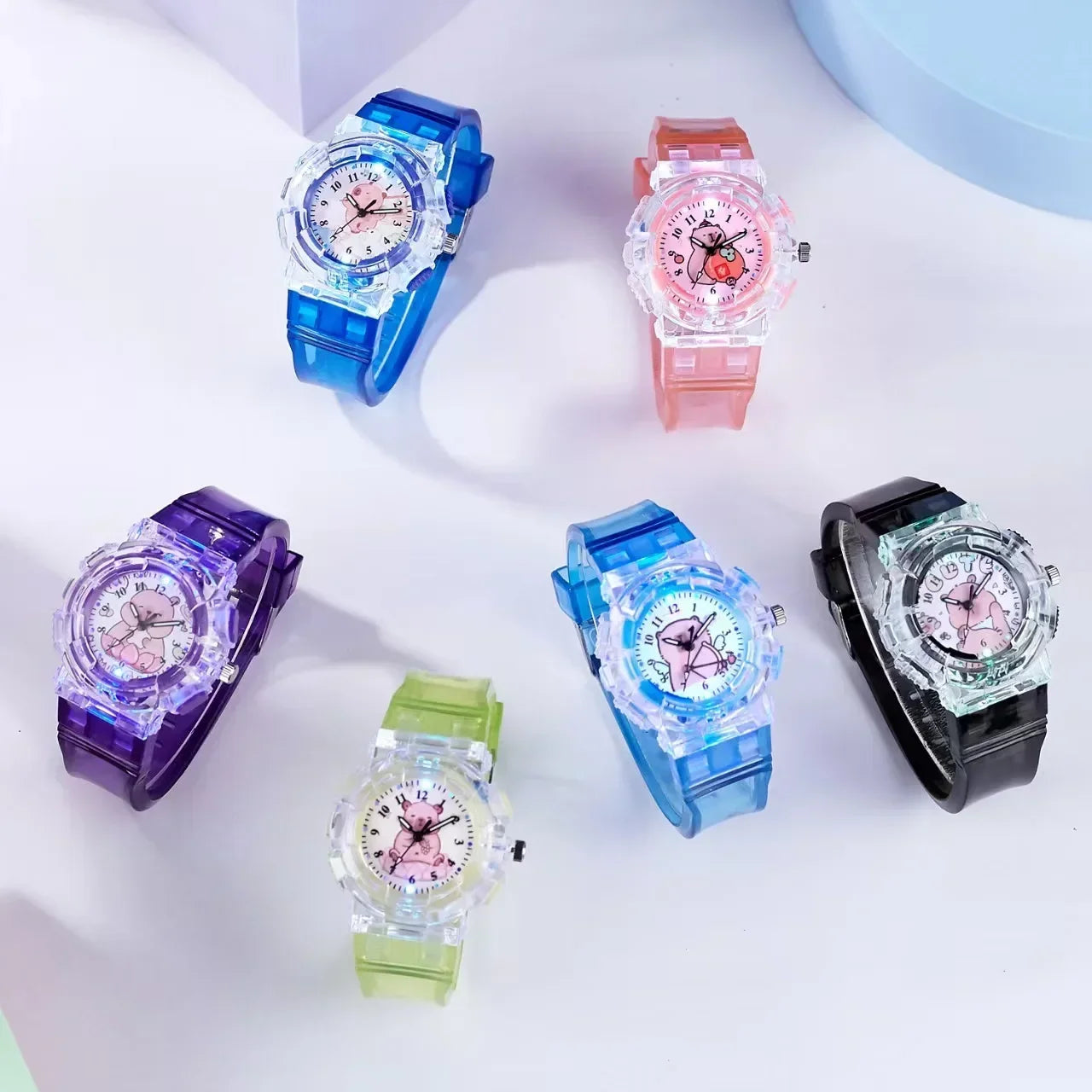 Kawaii Capybara LED Quartz Watch 🐾✨ - Adorable Cartoon Timepiece for Kids 🎉 - Perfect Birthday Gift! 🎁