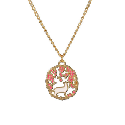 🐰✨ Adorable Sakura Bunny & Cat Pendant Necklace - Cute Charm for Trendy Ladies! 🌸💖 - Pixie Quill