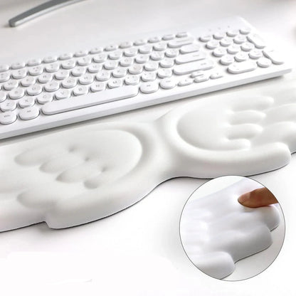 Kawaii Angel Wing Memory Foam Wrist Rest & Mouse Pad Set 🌸✨ Ergonomic & Non-Slip for Happy Typing! 💖🖱️