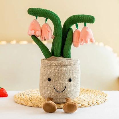 Kawaii Plush Succulent Doll 🌷🌼 - Adorable Tulip & Lily Of The Valley for Cozy Decor & Sweet Gifts 🎁✨