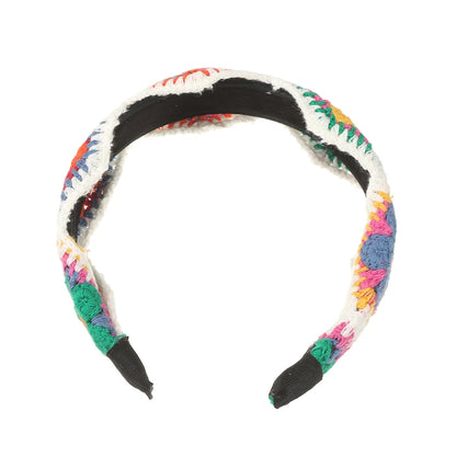 Kawaii Knitted Headbands 🌸✨ Cute Non-Slip Wide Hairbands for Women - Trendy Ethnic Style!