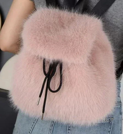 Kawaii Cozy Plush Backpack 🎒✨ | Adorable Large Capacity Women's Bag for Trendy Winter Adventures! ❄️💖