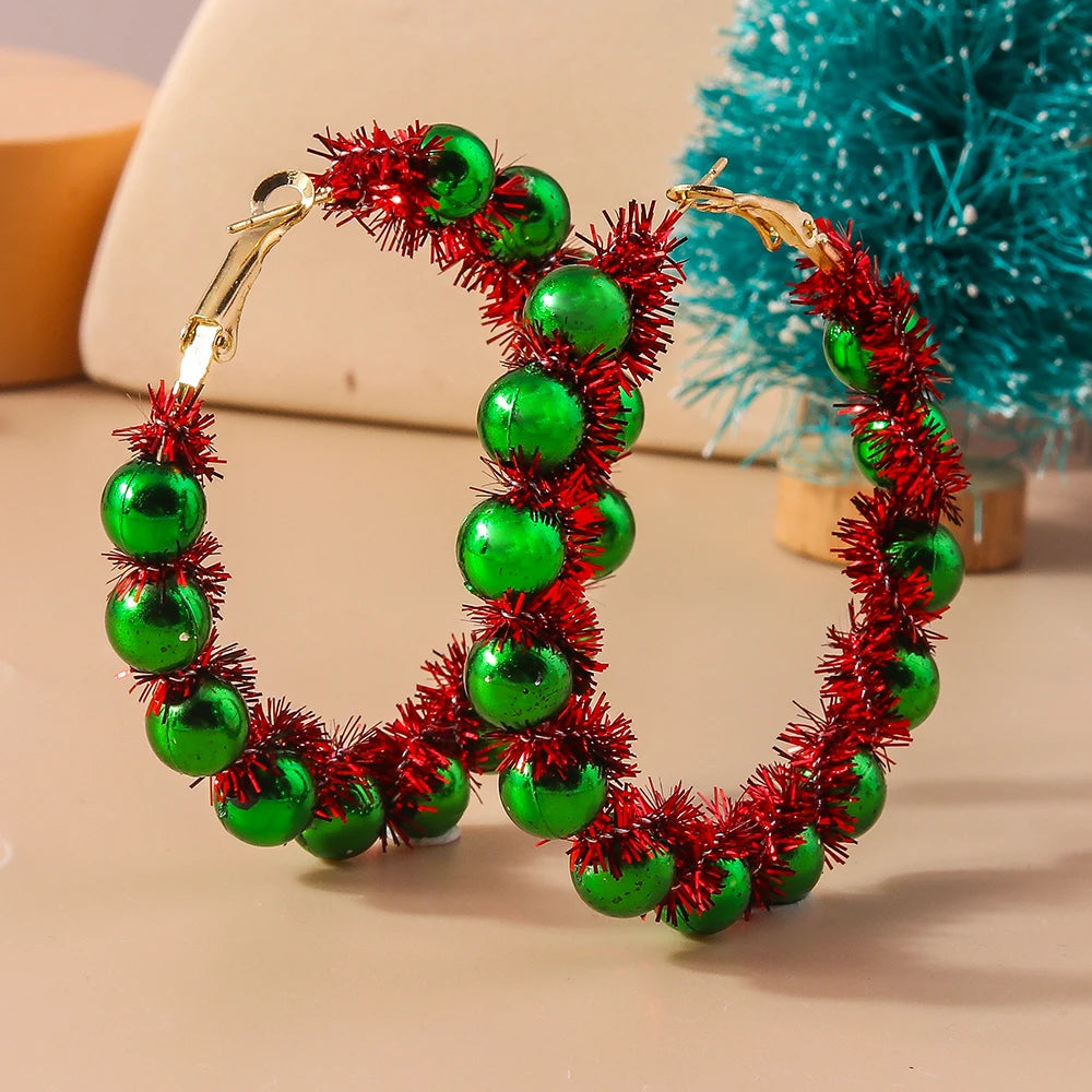 Whimsical Christmas Wreath Garland Earrings For Women Holiday Jewelry Gift 🎄