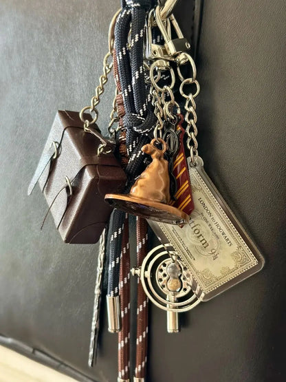 Whimsical Macrame Movie Charm Keychain Pendant Phone Charm For Bags 🎬✨