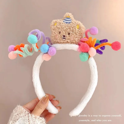 Kawaii Plush Bear Hairband 🐻✨ Fun Headband for Women & Girls | Adorable Party Accessory & Photo Prop 🎉🎀