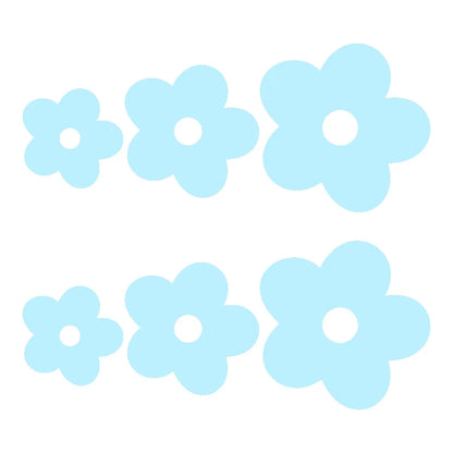 Kawaii Flower Power 🌸✨ Cute Vinyl Decals for Car Rearview Mirror & More! 🌈💖