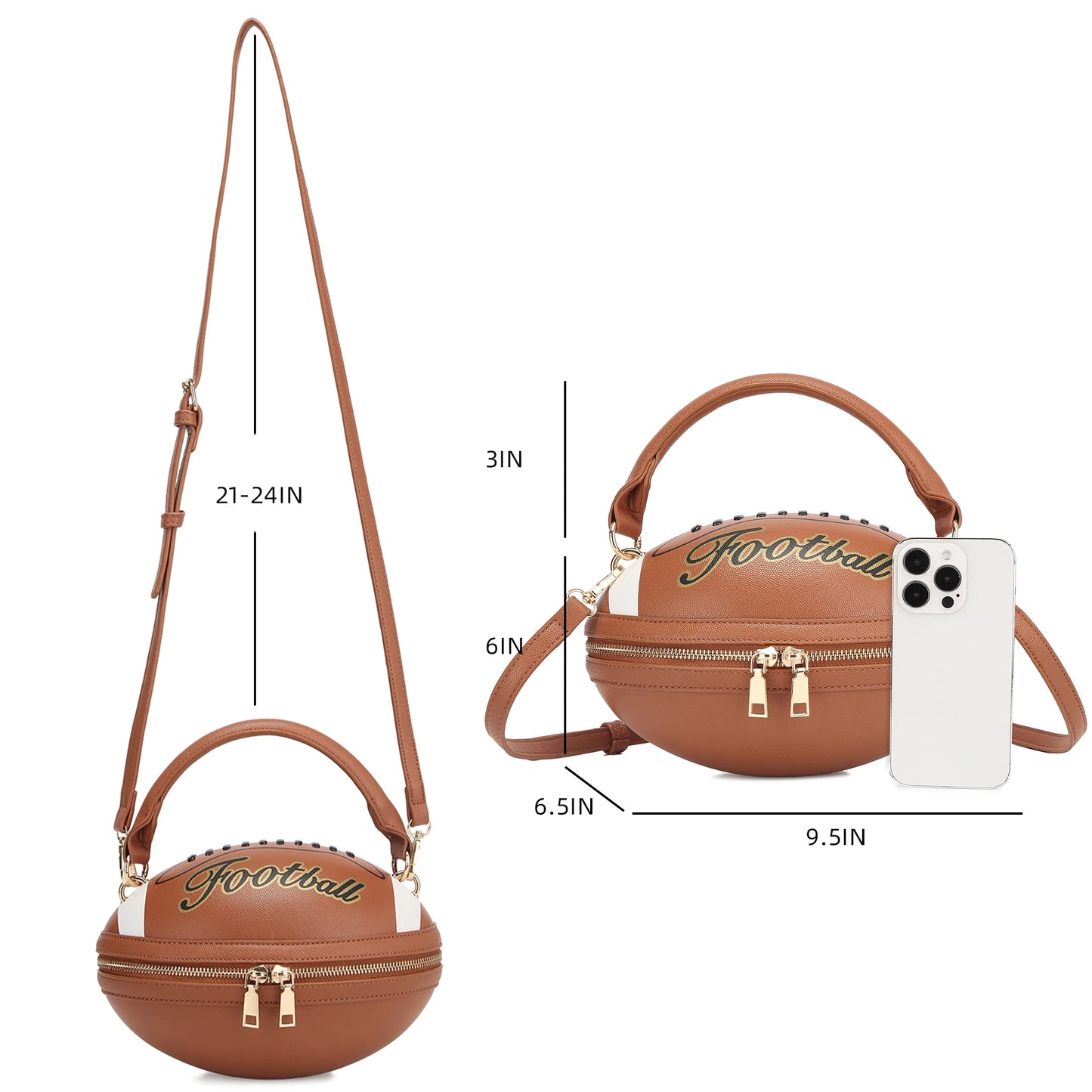 Charming Football-Inspired Crossbody Bag 🎉💖 for Trendy Girls & Women - Fun & Fashionable Shoulder Purse! 🏈✨