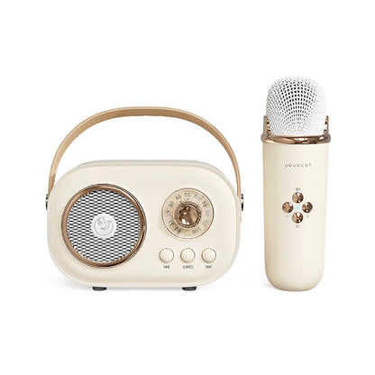 Kawaii Bluetooth Speaker 🎶 with Wireless Microphone 🎤 | Fun Karaoke 🎤 TF Card & FM Play | Perfect for Kids' Birthday Parties 🎉 | HIFI Bass & Handsfree Calling 💖