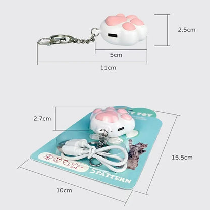 ✨Adorable LED Laser Playtime Paws: Whimsical Cat Toy with Bright Patterns & USB Rechargeable Magic! 🐾💖