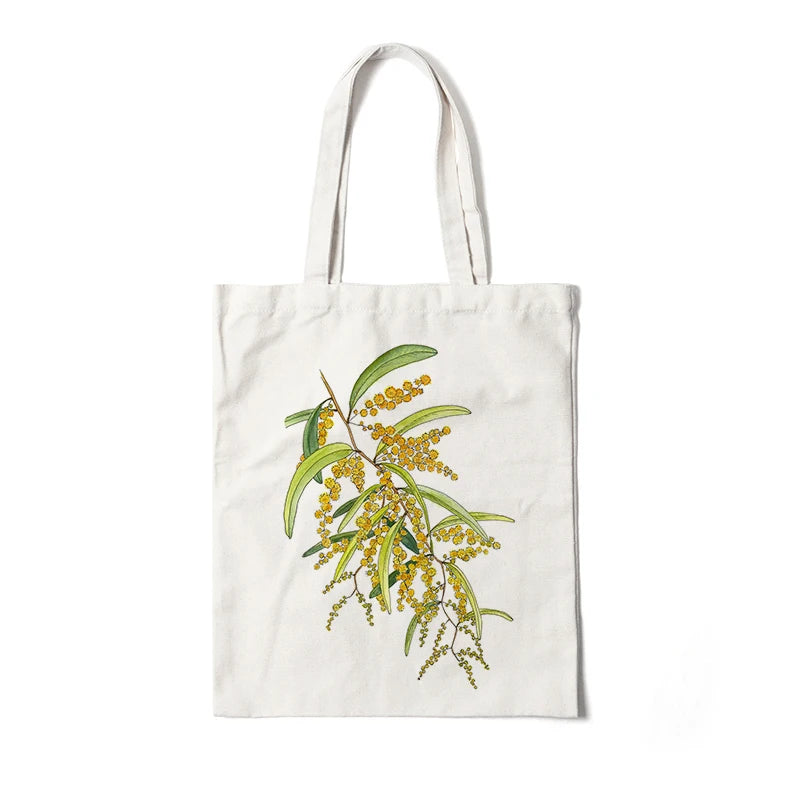 Kawaii Floral Canvas Tote 🌼💖 | Cute Eco-Friendly Shoulder Bag for School & Shopping 🌸✨