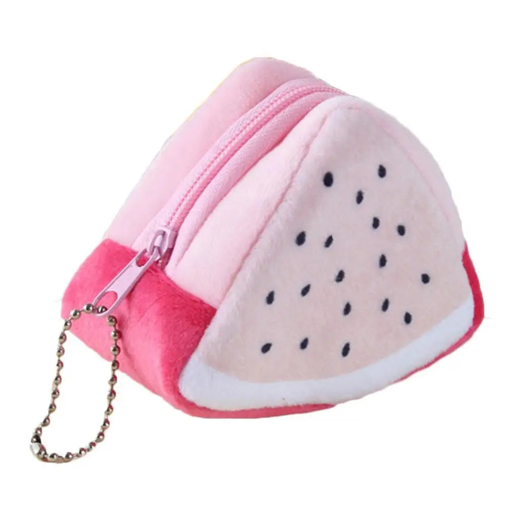 🍉🍊Adorable Fruit Plush Coin Pouch - Mini Wallet for Sweeties! 💖✨