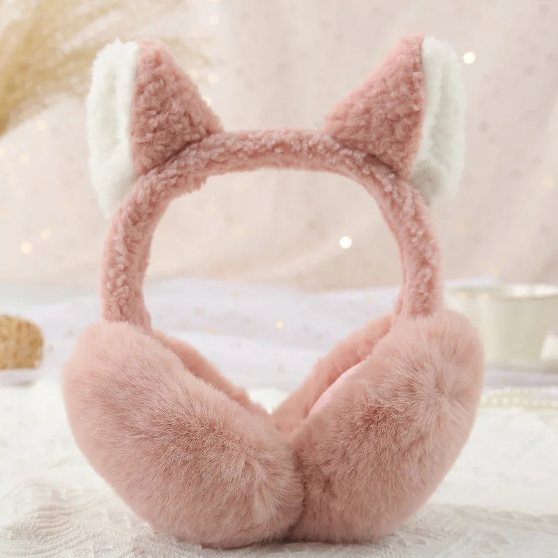 Adorable Plush Cat Ear Earmuffs for Winter Wonderland ❄️🐾✨