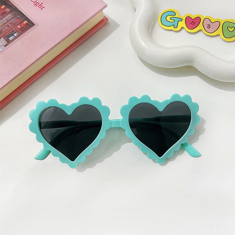 Cute Kawaii Kids' Heart-Shaped Sunflower Rabbit Ears Sunglasses 🌼🐇 | Polarized UV400 for Little Adventurers! 🕶️✨