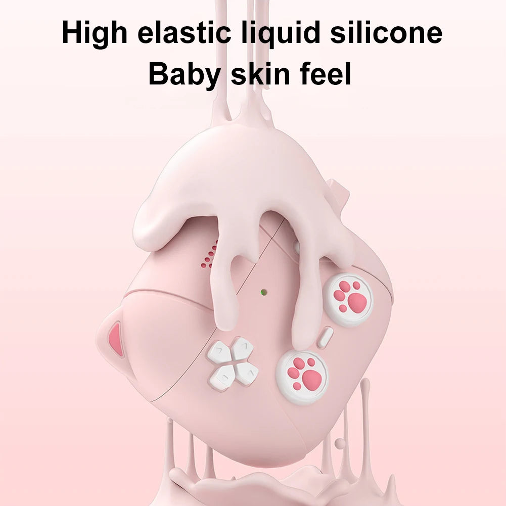 Cute Cat Paws 🐾 Silicone Case for AirPods 4 🎧 - Adorable Protection with Carabiner 🐱✨ - Pixie Quill