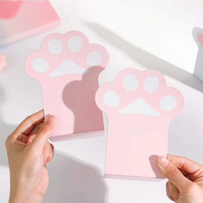 Kawaii Cat Paw Bookends 🐾 | 2pcs Anti-Skid Cute Book Organizer for Desktop 📚 | Adorable Korean Stationery Supplies 🌟