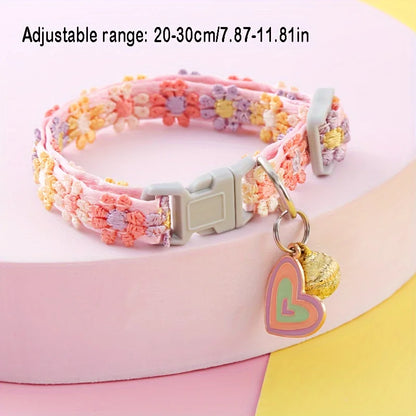 🌈 Whimsical Rainbow Cat Collars with Jingle Bells 🐱✨ | Adjustable Neckwear for Tiny Furballs 🐾